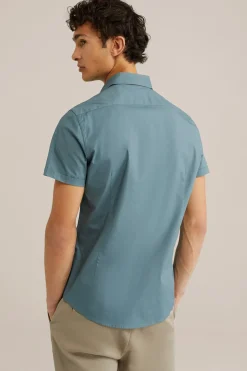 poplin overhemd met stretch