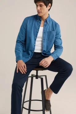 premium denim overhemd