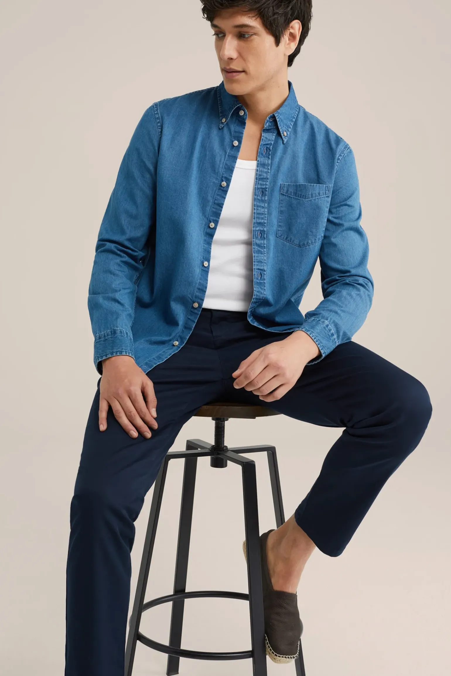 premium denim overhemd