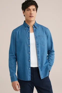 premium denim overhemd