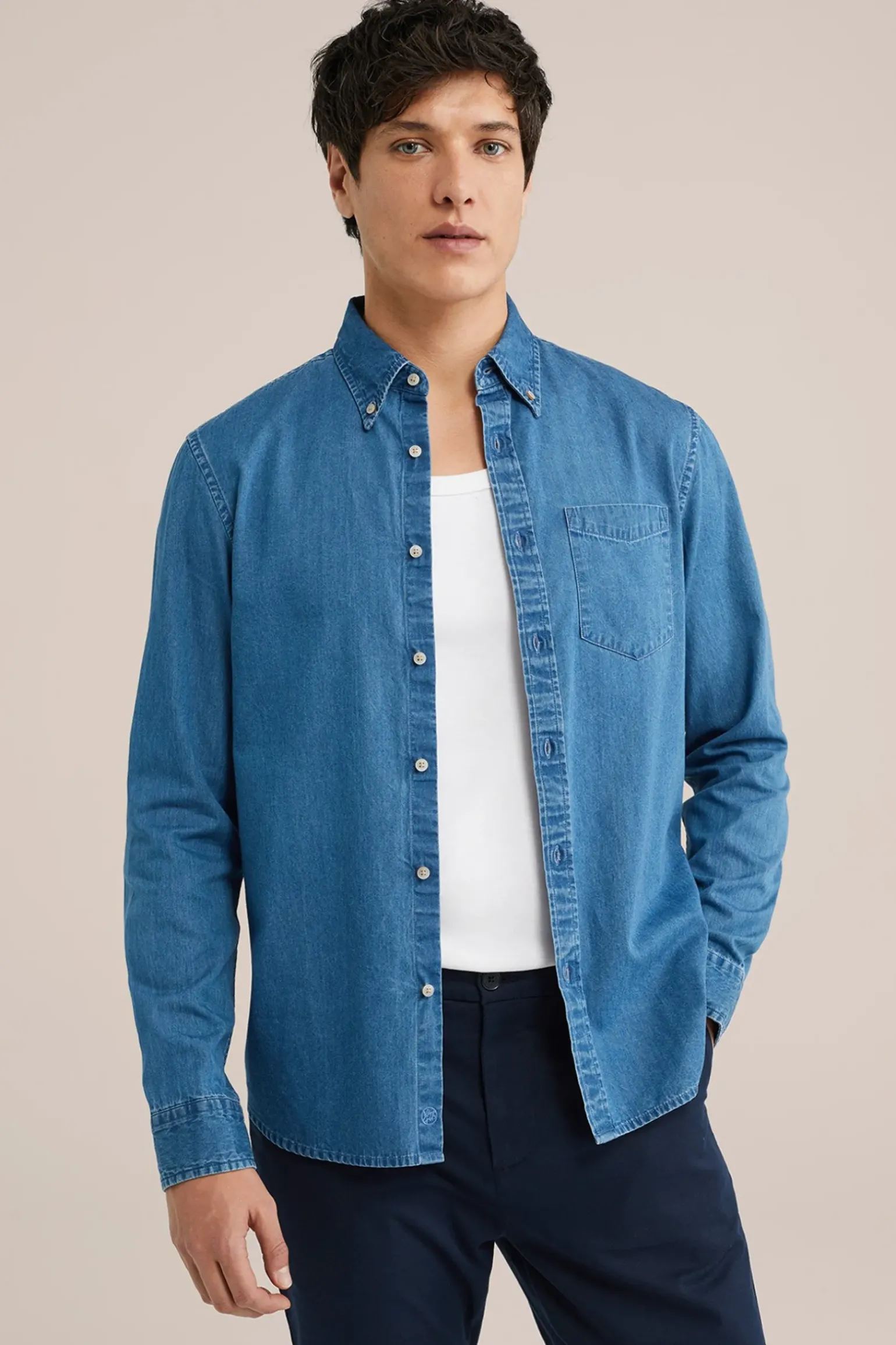 premium denim overhemd