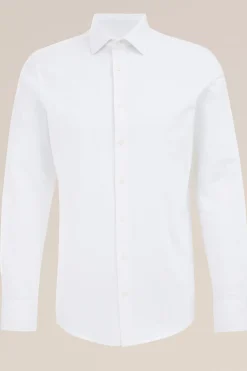premium jacquard gebreid overhemd met structuur