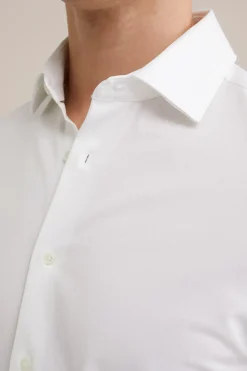 premium jacquard gebreid overhemd met structuur