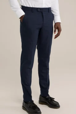 premium slim fit pantalon met ruitdessin
