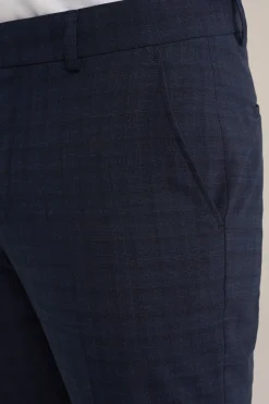 premium slim fit pantalon met ruitdessin