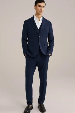 premium slim fit pantalon van wolmix