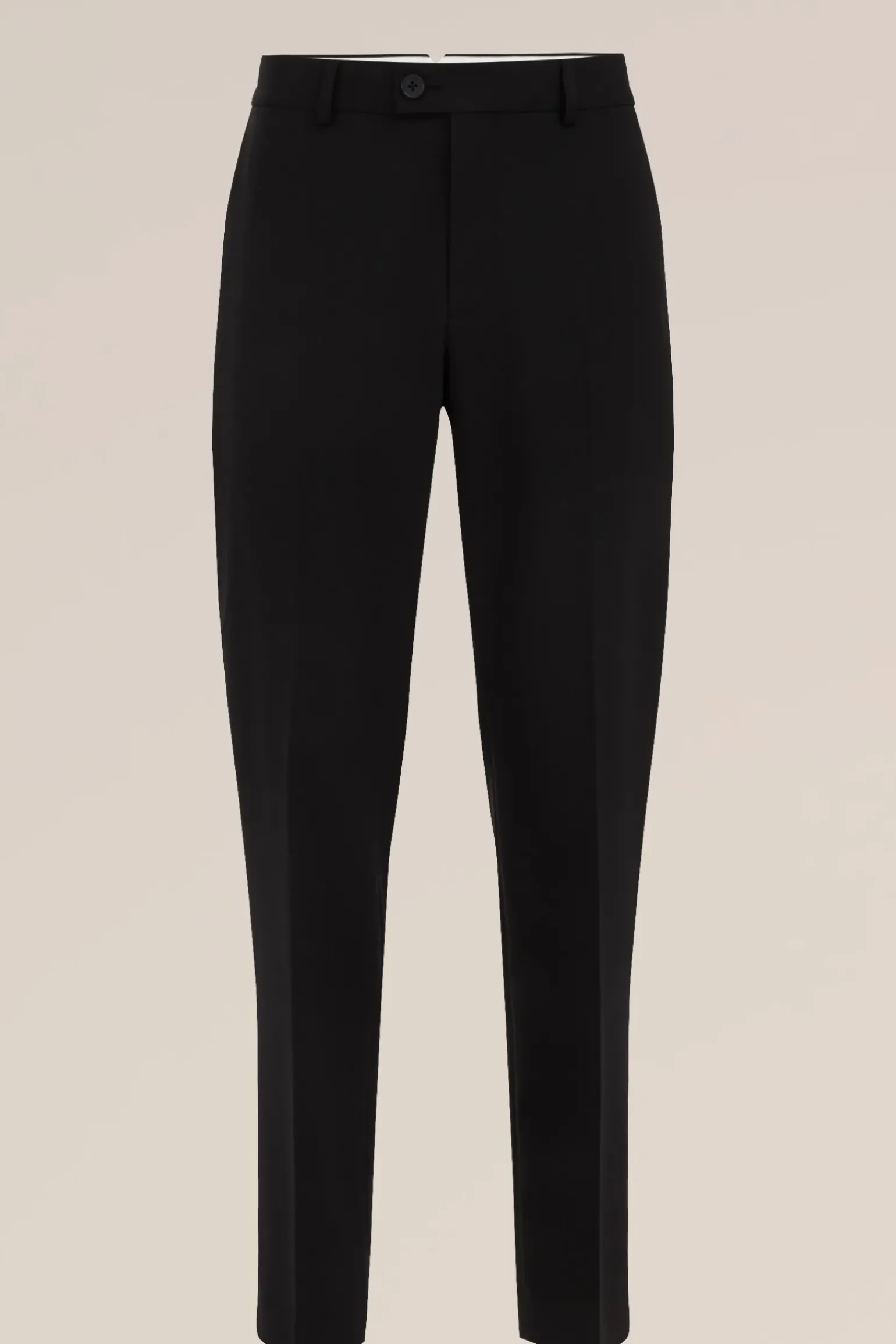 Premium slim fit pantalon van wolmix met structuur
