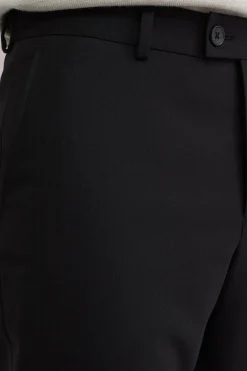 Premium slim fit pantalon van wolmix met structuur