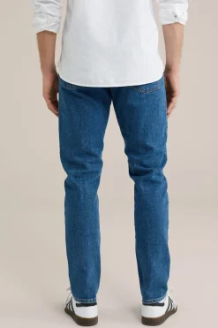 Rain ready slim fit jeans met medium stretch