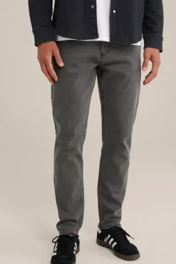 Rain ready slim fit jeans met medium stretch