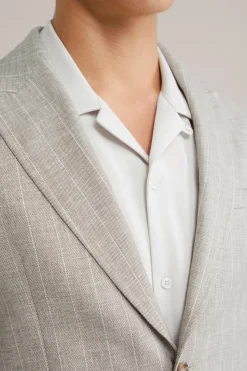 regular fit blazer van linnenmix