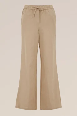 Regular fit broek van linnenmix