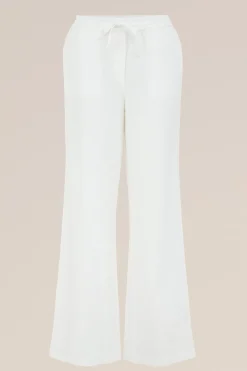 Regular fit broek van linnenmix