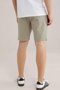 regular fit chinoshort met structuur