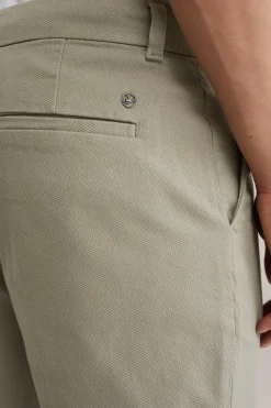 regular fit chinoshort met structuur