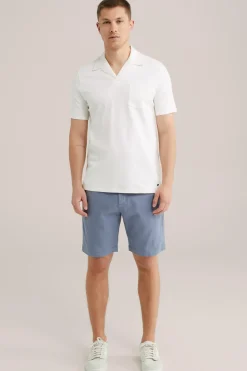 regular fit chinoshort met structuur