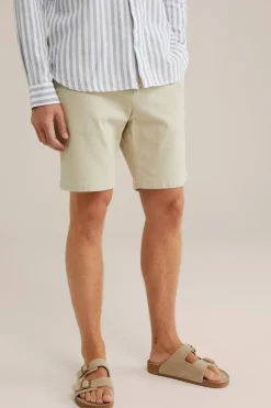 regular fit chinoshort met structuur