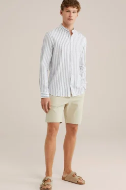 regular fit chinoshort met structuur
