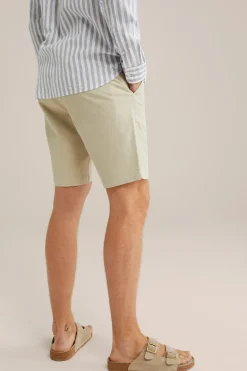 regular fit chinoshort met structuur