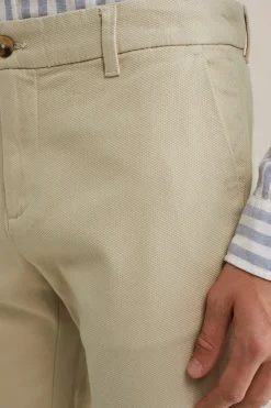regular fit chinoshort met structuur