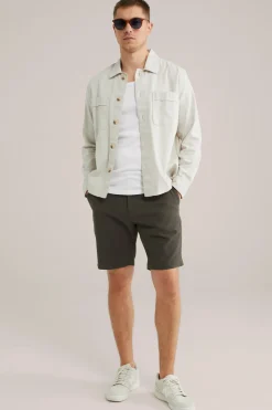 regular fit chinoshort met structuur
