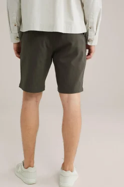 regular fit chinoshort met structuur