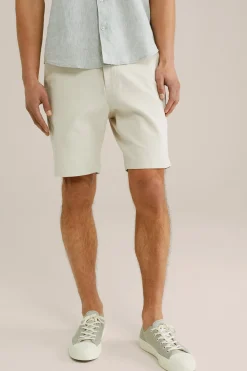 regular fit chinoshort met structuur