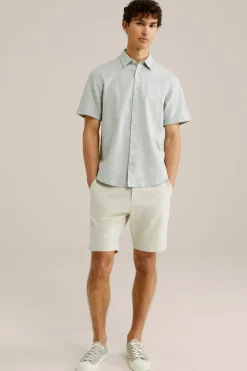 regular fit chinoshort met structuur