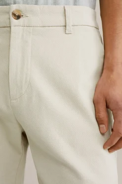 regular fit chinoshort met structuur