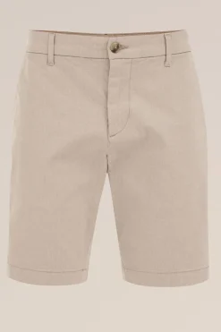 Regular fit chinoshort met structuur