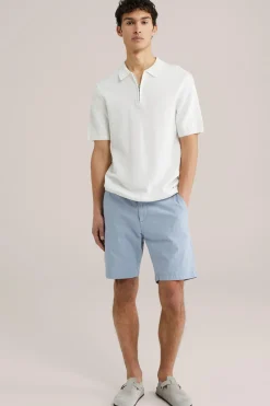 Regular fit chino short met structuur