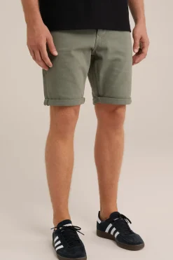 regular fit denim short