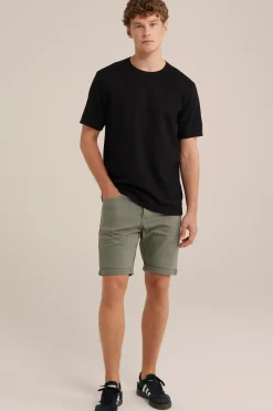 regular fit denim short