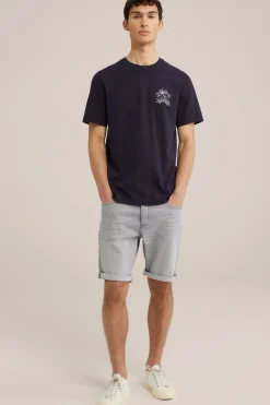 regular fit denimshort met stretch