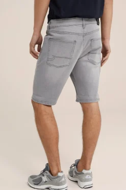regular fit denimshort met stretch