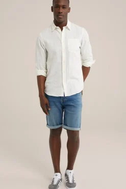 regular fit denimshort met stretch