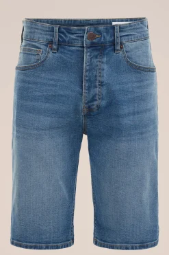 regular fit denimshort met stretch