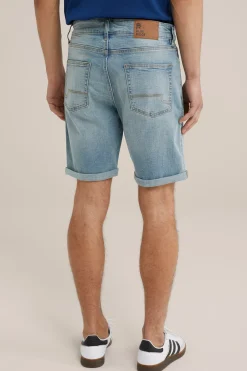 regular fit denimshort met stretch
