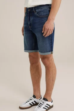 regular fit denimshort met stretch