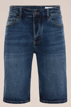 regular fit denimshort met stretch