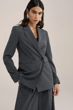 regular fit double-breasted blazer