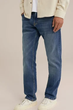 regular fit jeans met medium stretch