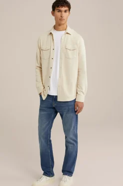 regular fit jeans met medium stretch