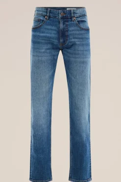 regular fit jeans met medium stretch