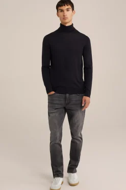 regular fit jeans met medium stretch