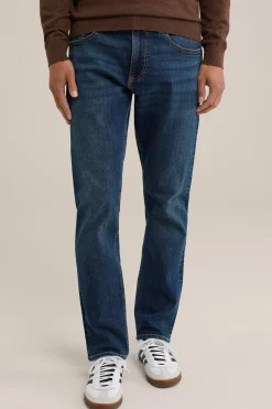 regular fit jeans met medium stretch