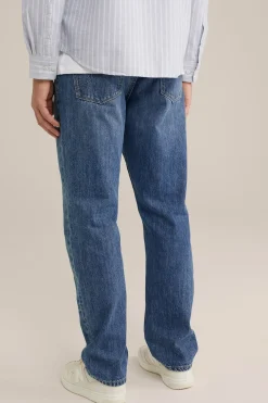 regular fit jeans van linnenmix