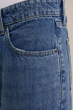 regular fit jeans van linnenmix