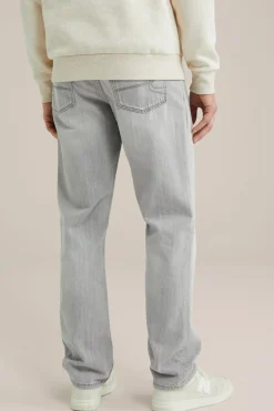regular fit jeans van linnenmix
