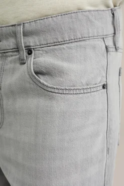 regular fit jeans van linnenmix